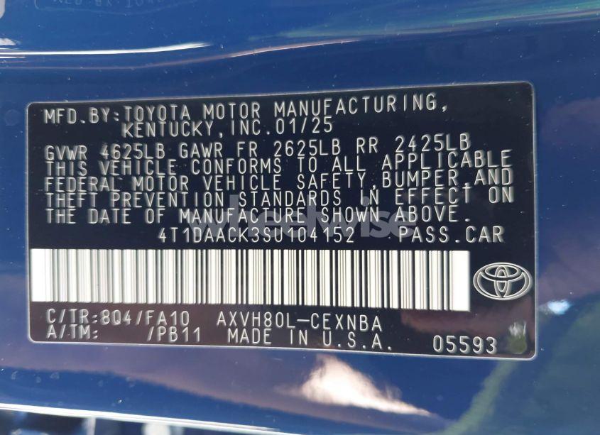 Photo 9 of 2025 Toyota Camry LE (VIN 4T1DAACK3SU104152)