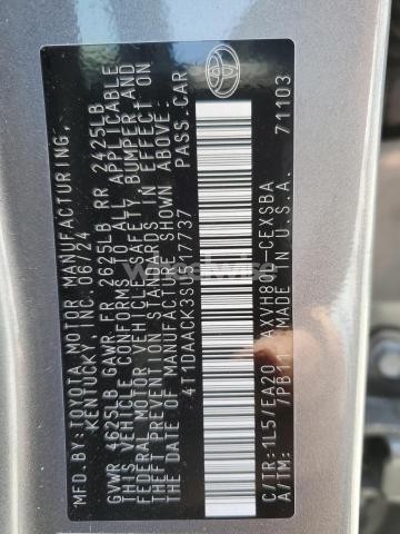 Photo 7 of 2025 TOYOTA CAMRY XSE N/A (VIN 4T1DAACK3SU517737)