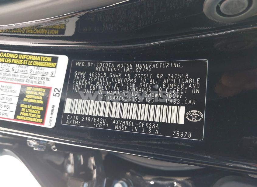 Photo 9 of 2025 Toyota Camry SE (VIN 4T1DAACK3SU521125)