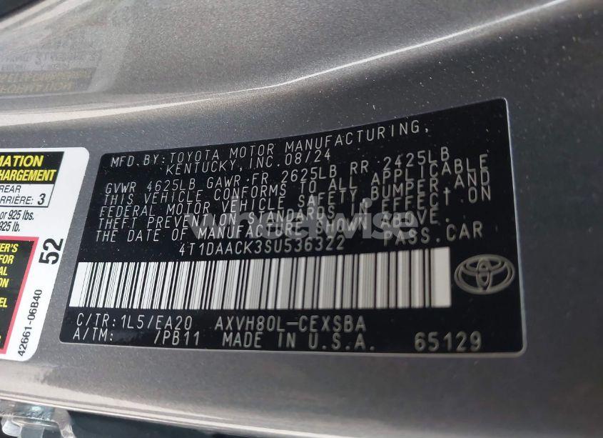 Photo 9 of 2025 Toyota Camry SE (VIN 4T1DAACK3SU536322)