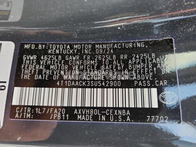 Photo 10 of 2025 TOYOTA CAMRY XSE (VIN 4T1DAACK3SU542900)