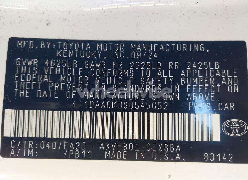 Photo 9 of 2025 Toyota Camry SE (VIN 4T1DAACK3SU545652)
