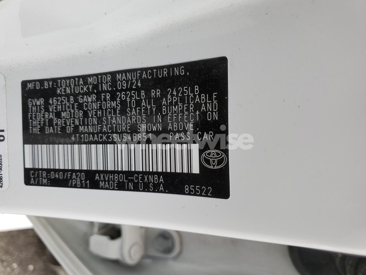 Photo 13 of 2025 TOYOTA CAMRY XSE (VIN 4T1DAACK3SU546851)