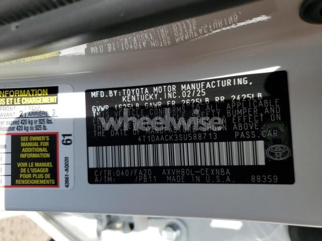 Photo 9 of 2025 TOYOTA CAMRY XSE (VIN 4T1DAACK3SU588713)