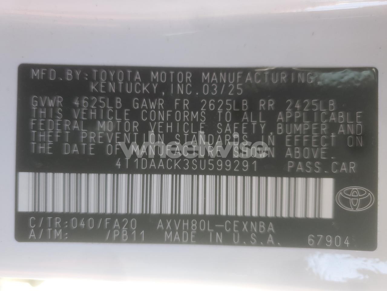 Photo 12 of 2025 TOYOTA CAMRY XSE (VIN 4T1DAACK3SU599291)