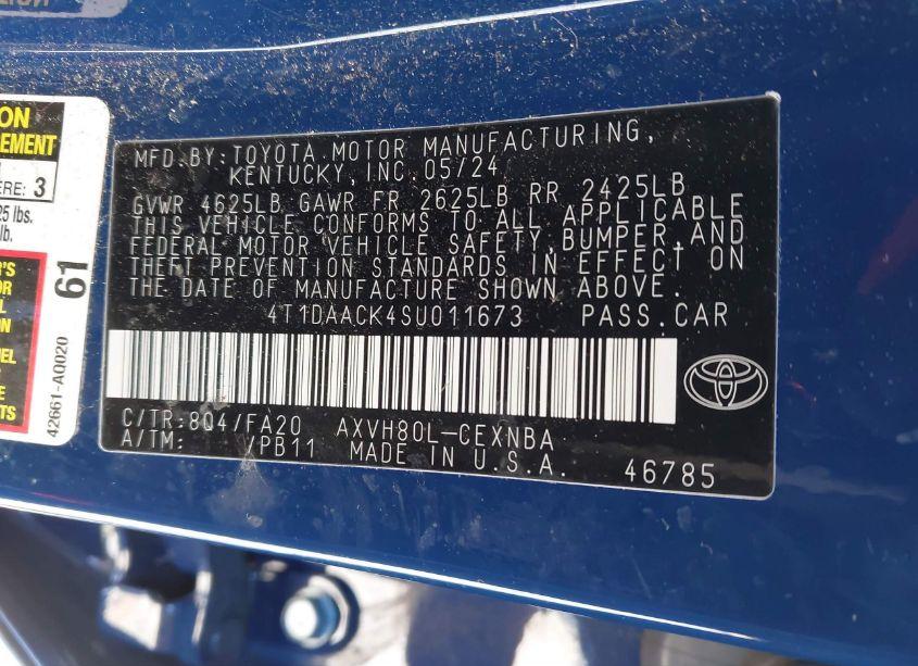 Photo 9 of 2025 Toyota Camry LE (VIN 4T1DAACK4SU011673)