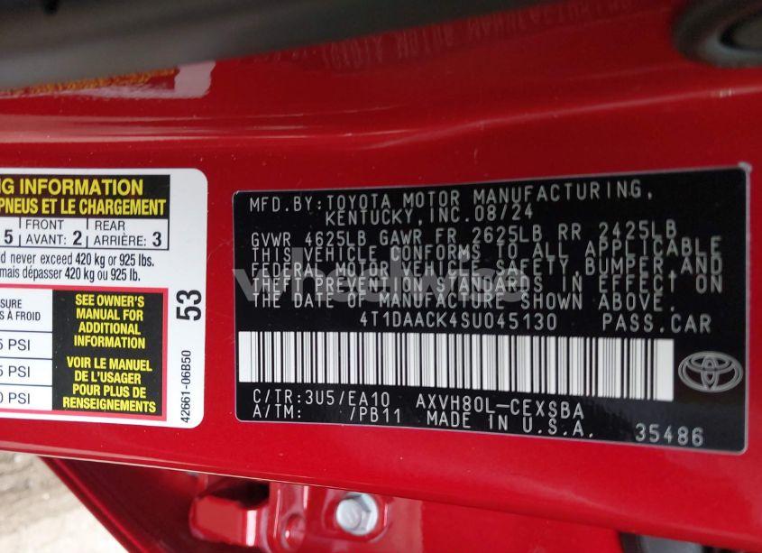 Photo 9 of 2025 Toyota Camry SE (VIN 4T1DAACK4SU045130)