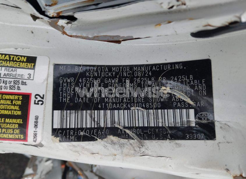 Photo 9 of 2025 Toyota Camry SE (VIN 4T1DAACK4SU048500)