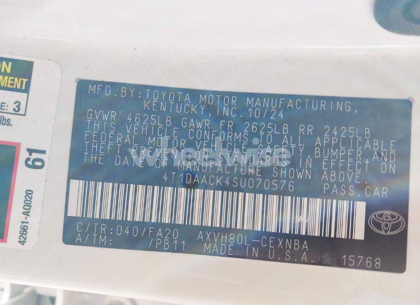 Photo 9 of 2025 Toyota Camry LE (VIN 4T1DAACK4SU070576)