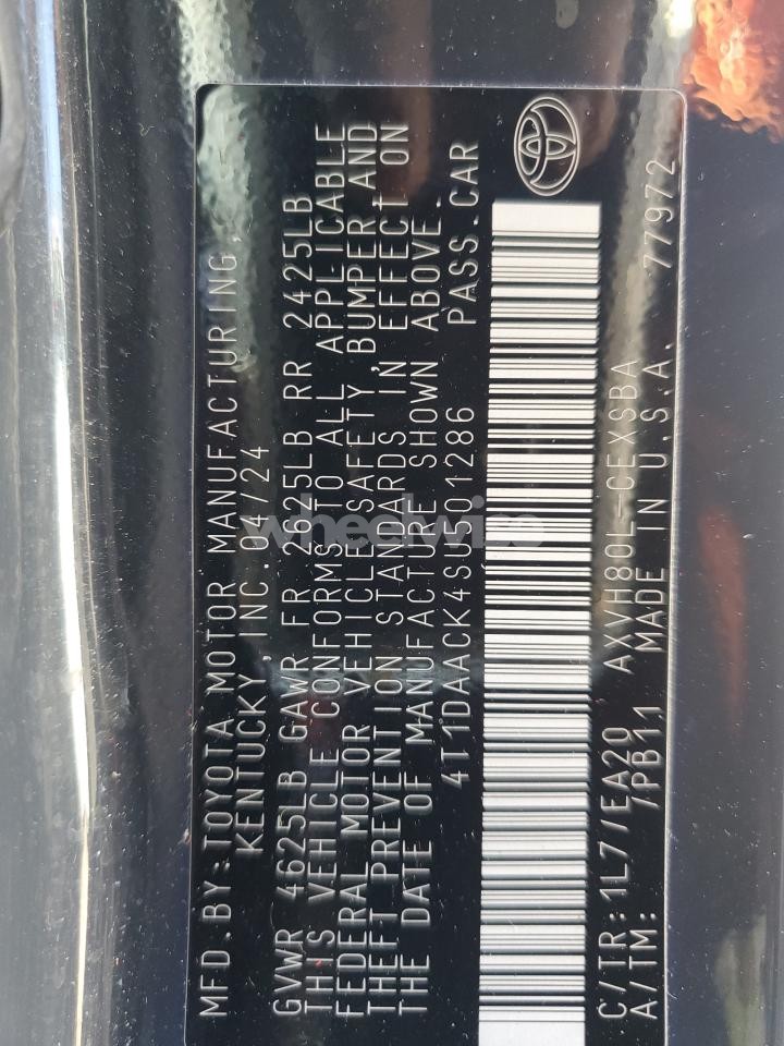 Photo 12 of 2025 TOYOTA CAMRY XSE (VIN 4T1DAACK4SU501286)