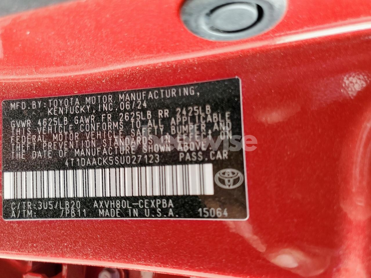 Photo 12 of 2025 TOYOTA CAMRY XSE (VIN 4T1DAACK5SU027123)