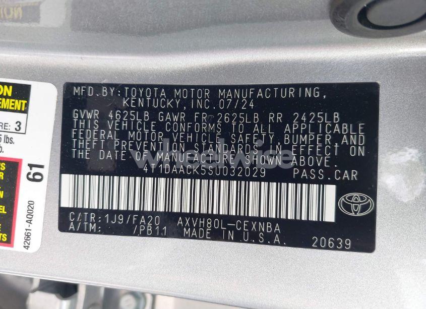 Photo 9 of 2025 Toyota Camry LE (VIN 4T1DAACK5SU032029)