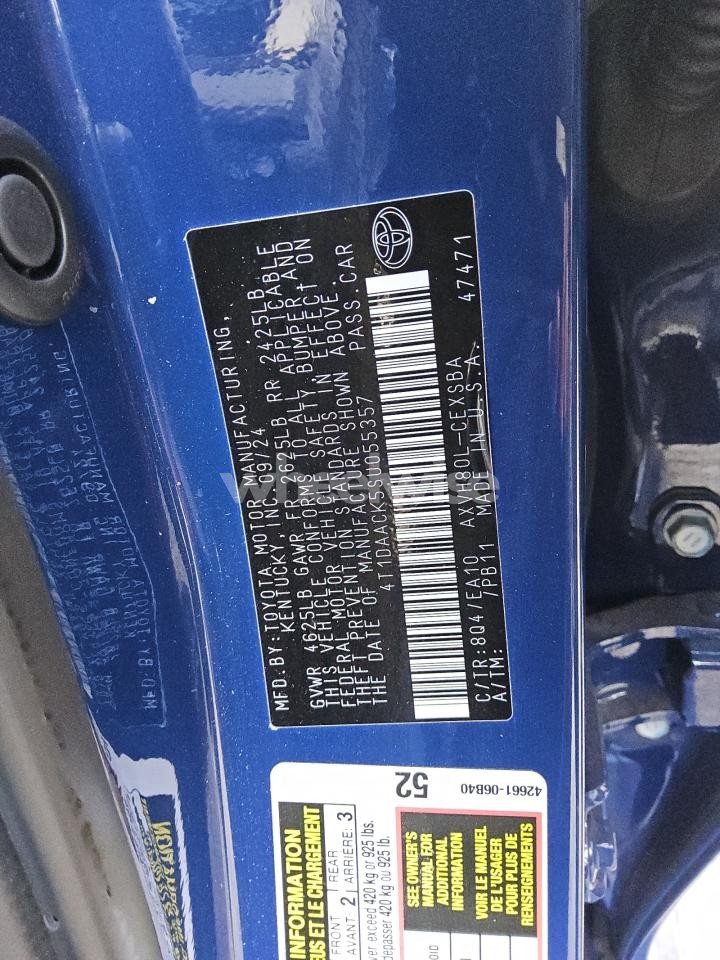 Photo 13 of 2025 TOYOTA CAMRY XSE (VIN 4T1DAACK5SU055357)