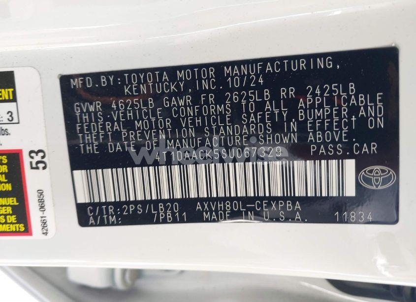 Photo 9 of 2025 Toyota Camry XSE (VIN 4T1DAACK5SU067329)