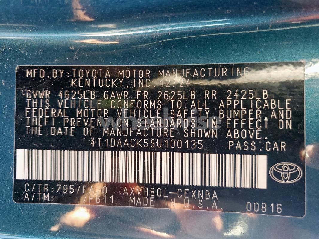 Photo 8 of 2025 TOYOTA CAMRY XSE N/A (VIN 4T1DAACK5SU100135)