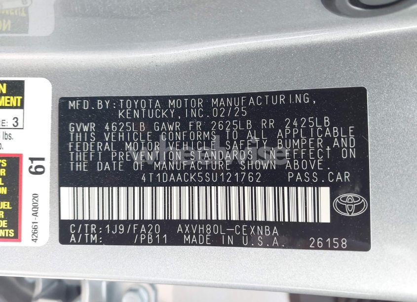 Photo 9 of 2025 Toyota Camry LE/SE/XLE/XSE (VIN 4T1DAACK5SU121762)