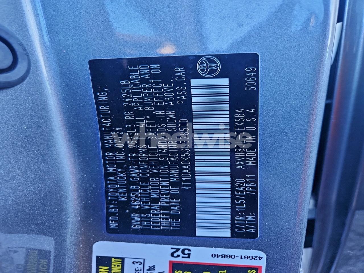 Photo 13 of 2025 TOYOTA CAMRY XSE (VIN 4T1DAACK5SU528500)
