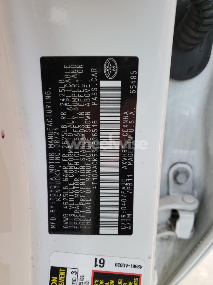 Photo 13 of 2025 TOYOTA CAMRY XSE (VIN 4T1DAACK5SU536516)