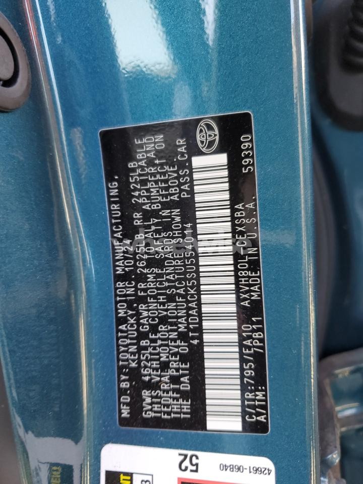 Photo 13 of 2025 TOYOTA CAMRY XSE (VIN 4T1DAACK5SU554014)