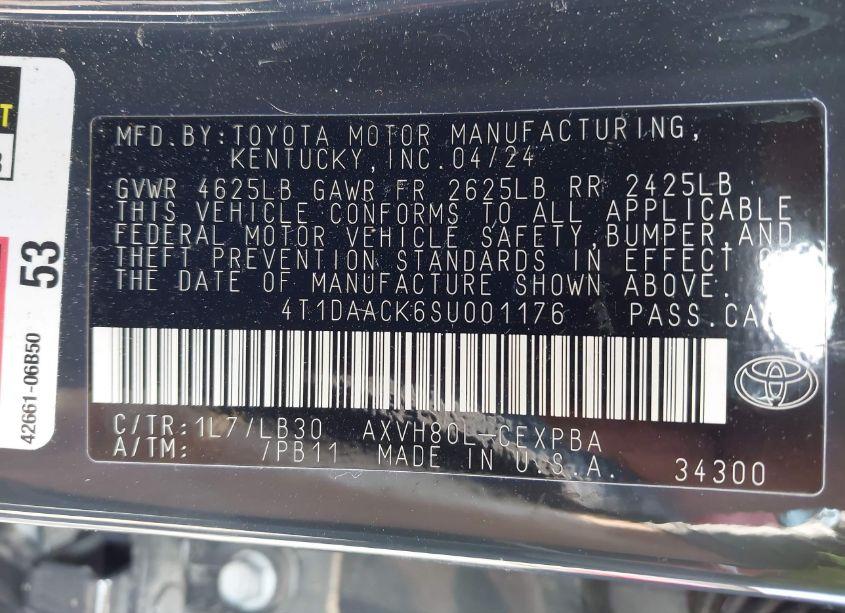 Photo 9 of 2025 Toyota Camry XSE (VIN 4T1DAACK6SU001176)