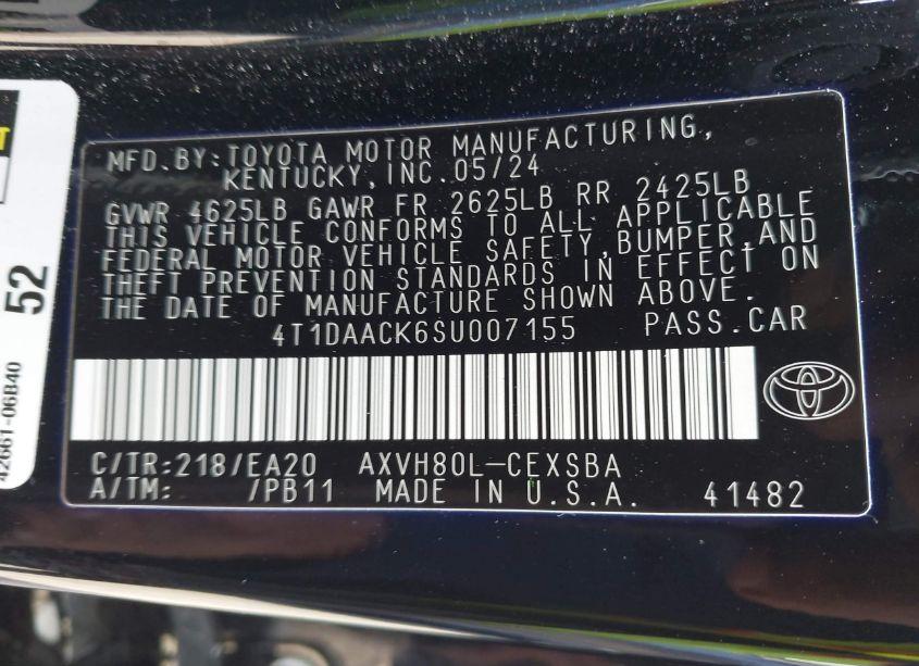 Photo 9 of 2025 Toyota Camry SE (VIN 4T1DAACK6SU007155)