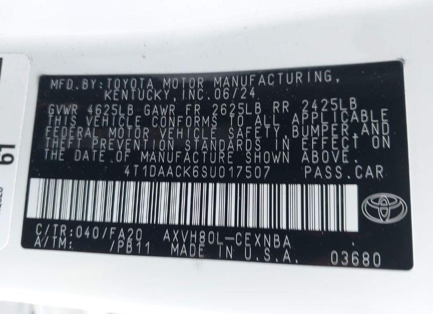 Photo 9 of 2025 Toyota Camry LE (VIN 4T1DAACK6SU017507)