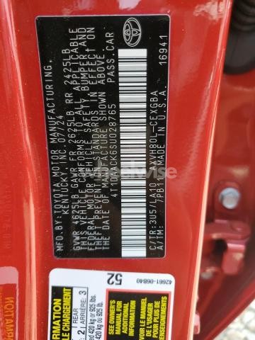 2025 TOYOTA CAMRY XSE (VIN 4T1DAACK6SU028765) main photo