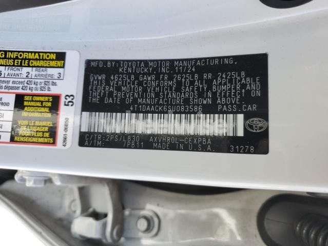Photo 2 of 2025 TOYOTA CAMRY XSE (VIN 4T1DAACK6SU083586)