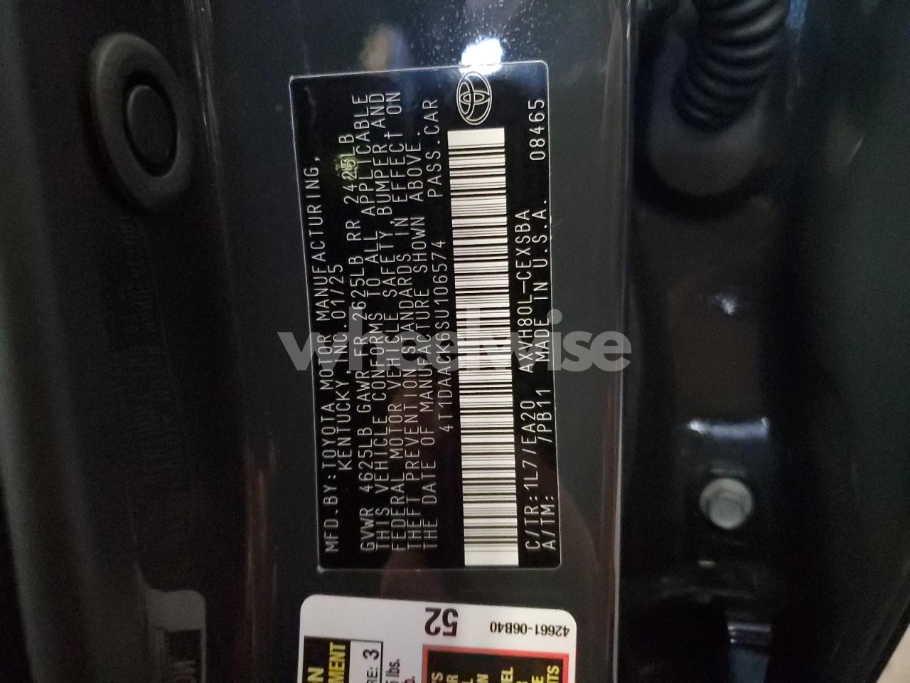 Photo 12 of 2025 TOYOTA CAMRY XSE (VIN 4T1DAACK6SU106574)