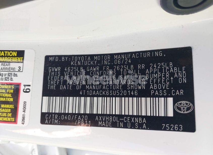 Photo 9 of 2025 Toyota Camry LE (VIN 4T1DAACK6SU520146)