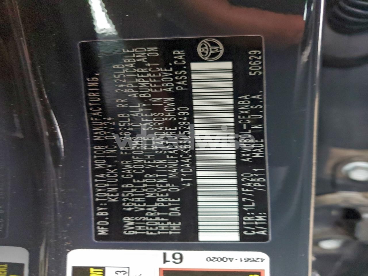 Photo 12 of 2025 TOYOTA CAMRY XSE (VIN 4T1DAACK6SU528490)