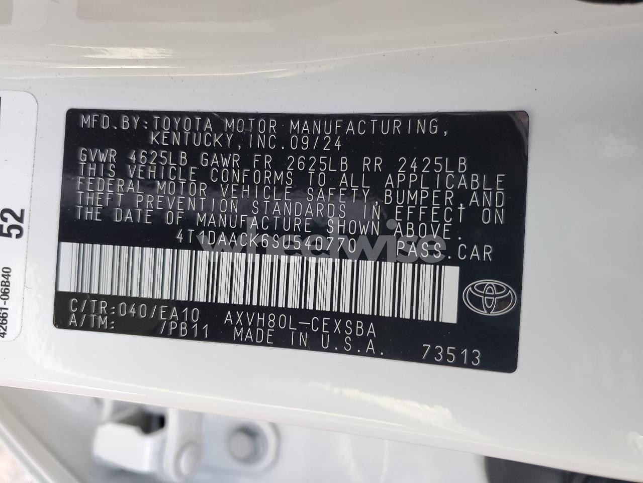 Photo 13 of 2025 TOYOTA CAMRY XSE (VIN 4T1DAACK6SU540770)