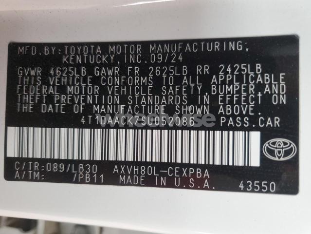 Photo 7 of 2025 TOYOTA CAMRY XSE N/A (VIN 4T1DAACK7SU052086)