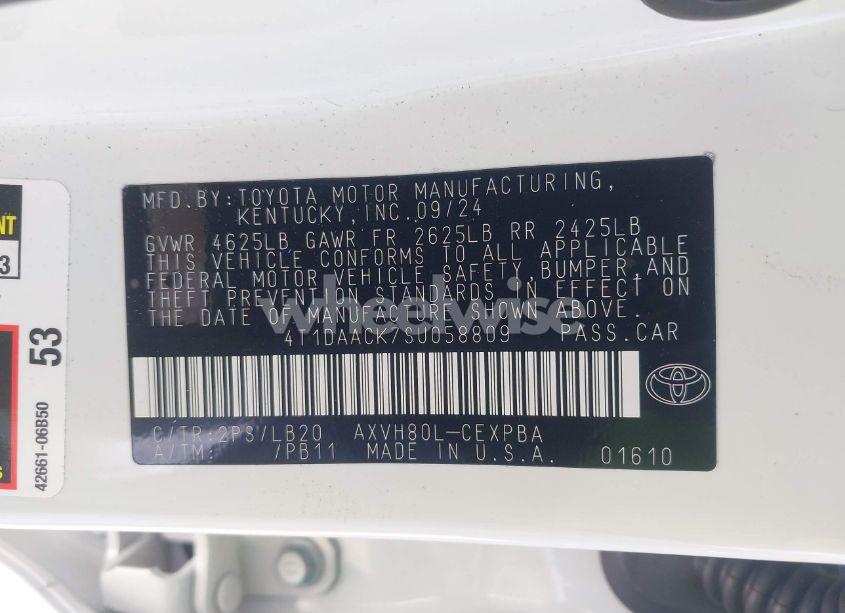 Photo 9 of 2025 Toyota Camry XSE (VIN 4T1DAACK7SU058809)