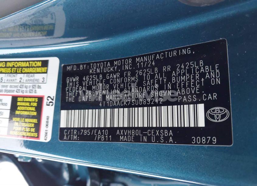 Photo 9 of 2025 Toyota Camry SE (VIN 4T1DAACK7SU083242)