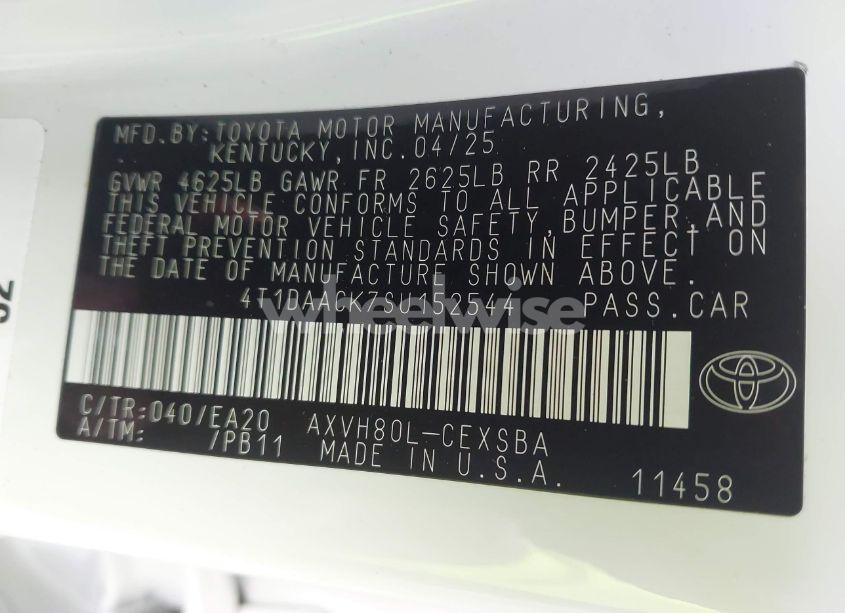 Photo 9 of 2025 Toyota Camry SE (VIN 4T1DAACK7SU152544)