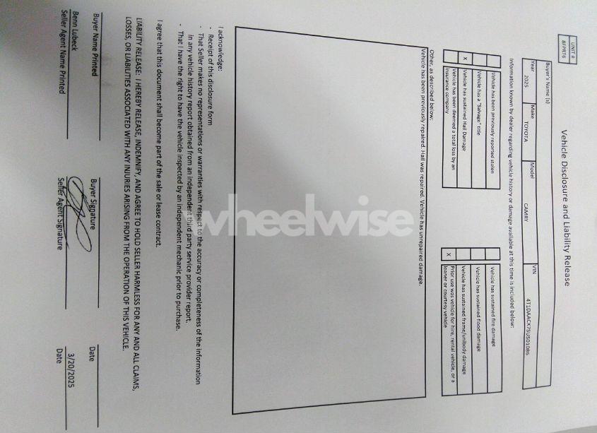 Photo 17 of 2025 Toyota Camry SE (VIN 4T1DAACK7SU501086)