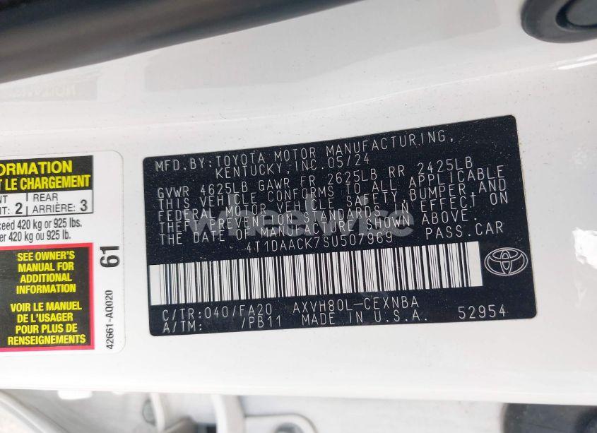 Photo 9 of 2025 Toyota Camry LE (VIN 4T1DAACK7SU507969)