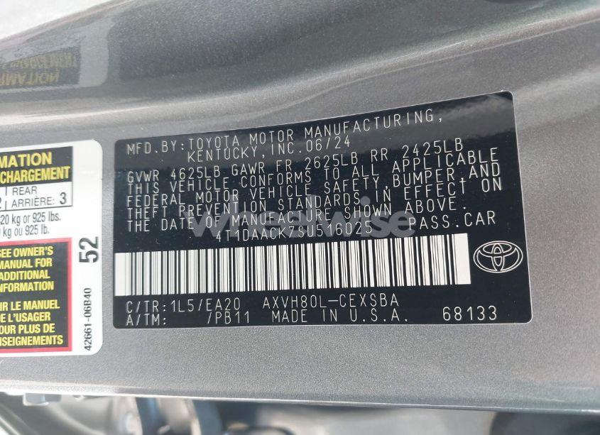 Photo 9 of 2025 Toyota Camry SE (VIN 4T1DAACK7SU516025)