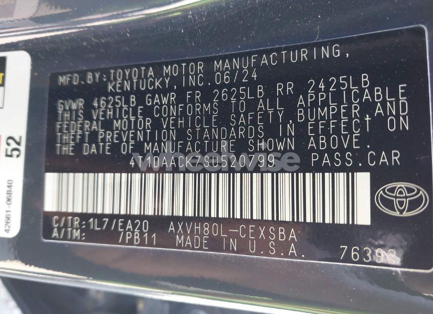 Photo 9 of 2025 Toyota Camry SE (VIN 4T1DAACK7SU520799)