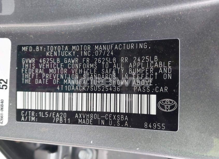 Photo 9 of 2025 Toyota Camry SE (VIN 4T1DAACK7SU525436)