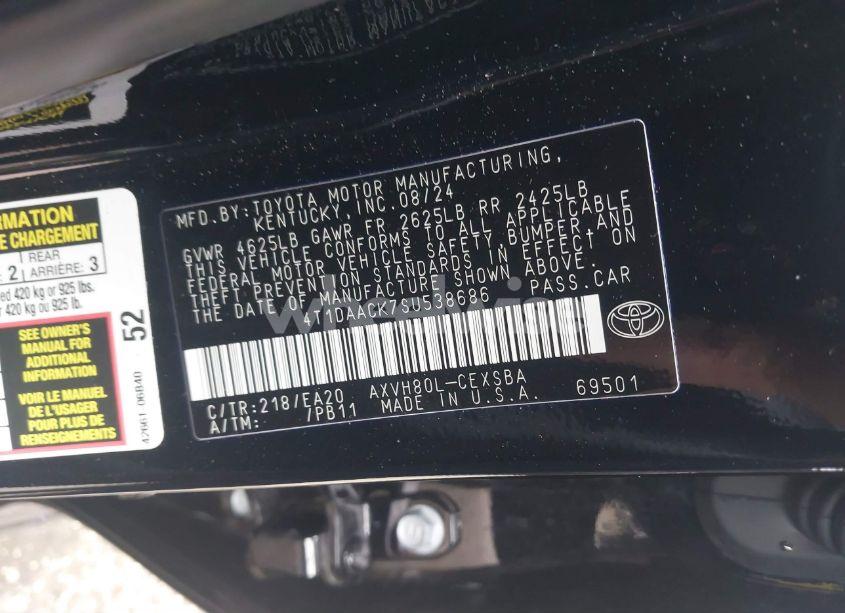 Photo 9 of 2025 Toyota Camry SE (VIN 4T1DAACK7SU538686)