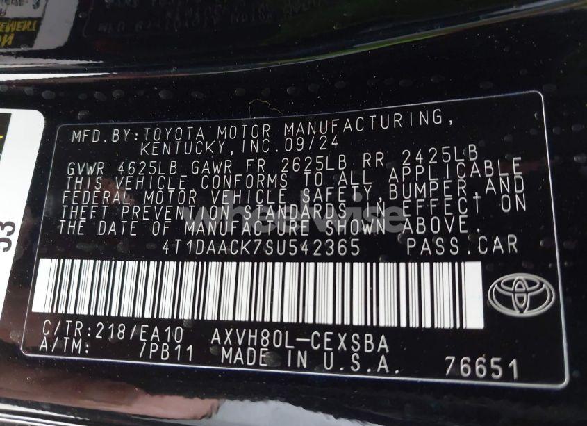 Photo 9 of 2025 Toyota Camry SE (VIN 4T1DAACK7SU542365)