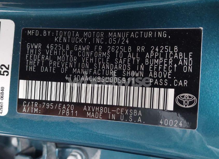 Photo 9 of 2025 Toyota Camry SE (VIN 4T1DAACK8SU005911)