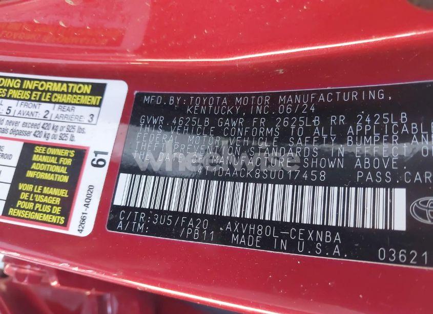 Photo 9 of 2025 Toyota Camry LE (VIN 4T1DAACK8SU017458)