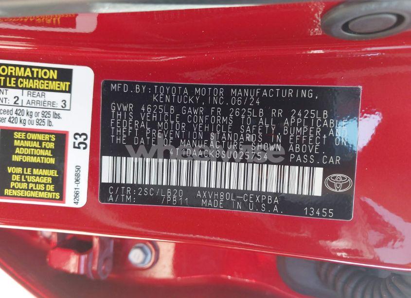 Photo 9 of 2025 Toyota Camry XSE (VIN 4T1DAACK8SU025754)