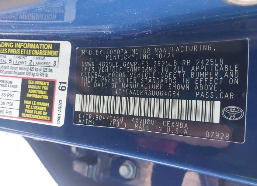 Photo 9 of 2025 Toyota Camry LE (VIN 4T1DAACK8SU064084)