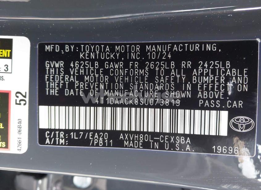 Photo 9 of 2025 Toyota Camry SE (VIN 4T1DAACK8SU073819)