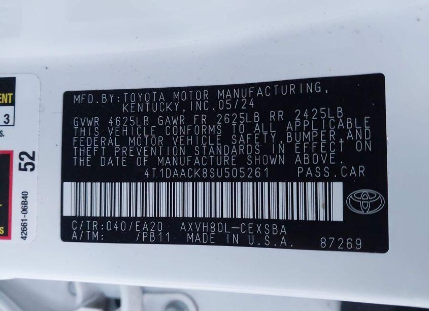 Photo 9 of 2025 Toyota Camry SE (VIN 4T1DAACK8SU505261)