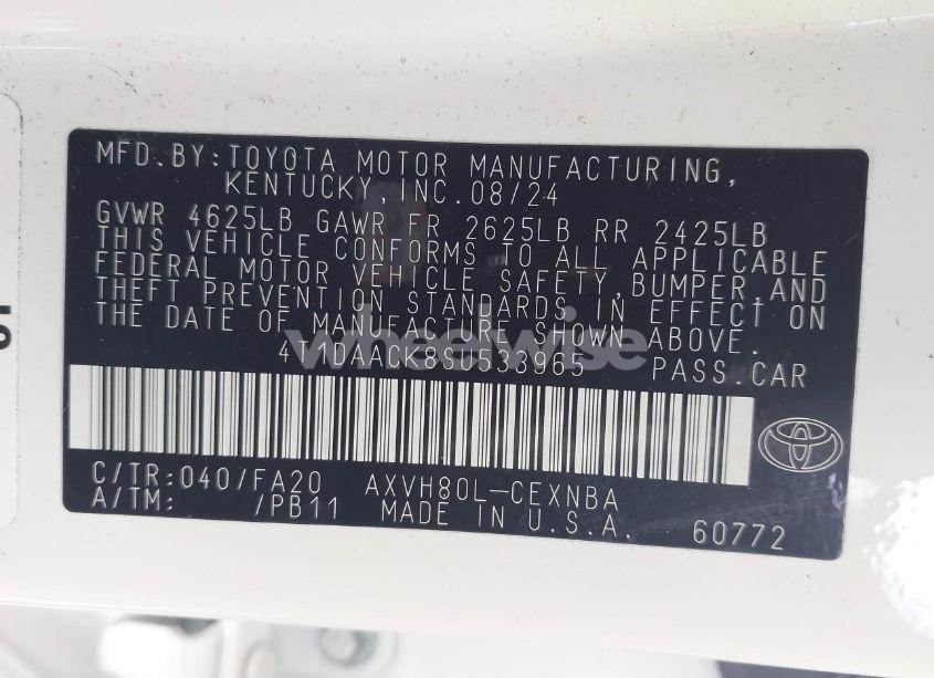 Photo 9 of 2025 Toyota Camry LE (VIN 4T1DAACK8SU533965)